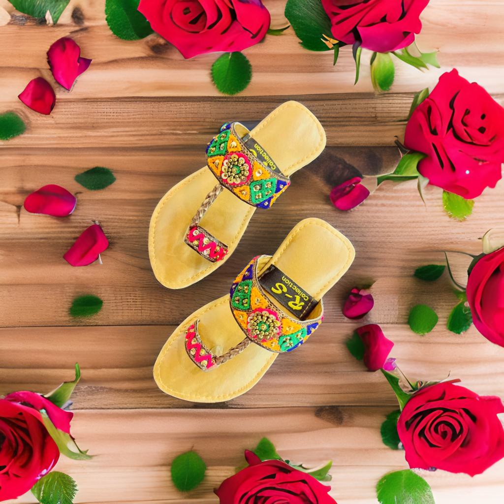 Kids Kolapuri – Multicolor Thread Work for Festive Fun Walk Inn