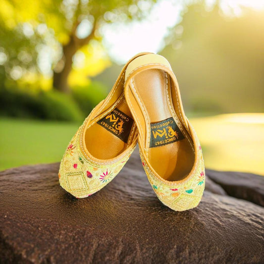 Kids Embroidered Khussa – Bright Elegance for Joyful Occasions Walk Inn